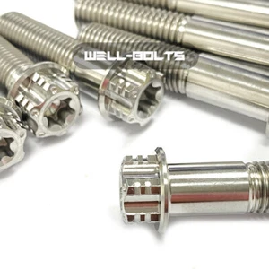 M8 Titanbolzen Torx Sechskantflansch 15 20 25 35 40 45 50 55 60 mm 1,25 mm Steigung - Bild 1 von 6