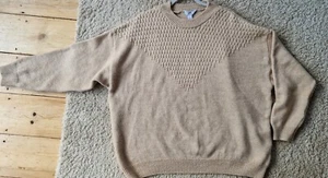Dorothy Perkins Women's Jumper Size Large Beige Oversized Textured Long Sleeve - Picture 1 of 3