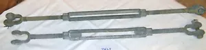 GALVANIZED JAW TO JAW TURNBUCKLES 3/4" Thread diameter X 12 CROSBY? (B) - Picture 1 of 3