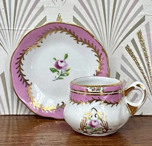 Vintage Limoges China Children’s Miniature Pink Rose Tea Set - Picture 1 of 5