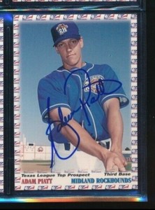 1999 Grandstand Texas League Prospects Adam Piatt signed auto autograph swsw6