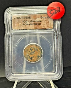 Ancient Roman Bronze 🏛️ ICG Certified – 27 BC–476 AD – Genuine Slab ⚔️ - Picture 1 of 4