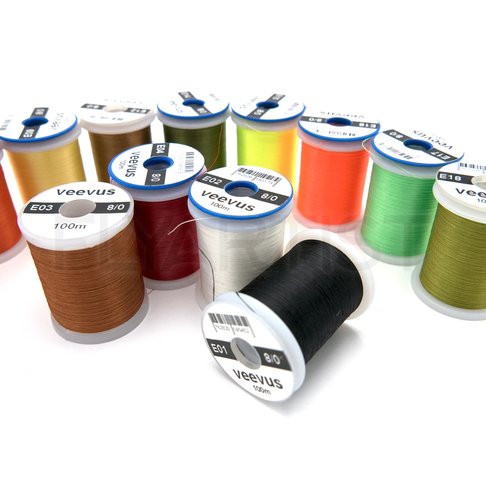 VEEVUS 8/0 HILO - Carrete de material de atado y plantilla de moscas fuerte - ¡14 colores disponibles! Foto 1 de 1