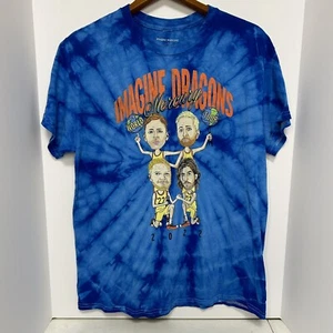 Imagine Dragons Mercury World Tour 2022 Unisex T Shirt Blue Tie Dye L - Imagen 1 de 4