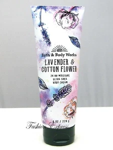 BATH & BODY WORKS LAVENDER & COTTON FLOWER ULTRA SHEA BODY CREAM 8 OZ - Picture 1 of 1