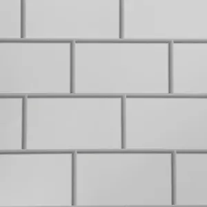 Jubilee White Tile Effect Bathroom Wall Panels Cladding Shower PVC Pk of 4 - Picture 1 of 11