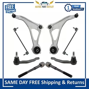 New Front Steering Suspension Kit Control Arms Ball Joints Tie Rods Sway Links - Foto 1 di 6