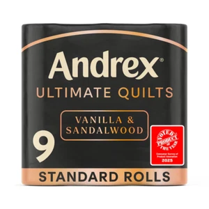 Andrex Ultimate Quilts Vanille & Sandelholz 9 Toilettenpapierrollen - Bild 1 von 3