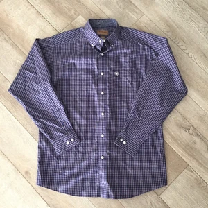 Ariat Men George Classic Fit Shirt Wrinkle-Free Long Sleeve Button-Down Large - Picture 1 of 9