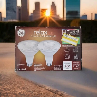 GE Relax LED Light Bulb, 12 Watt (75 Watt Equivalent) Soft White, PAR30-2 Bulbs - Image 1 of 3