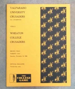 WHEATON COLLEGE (IL) @ VALPARAISO UNIVERSITY COLLEGE FOOTBALL PROGRAM - 1968 - E - Picture 1 of 1