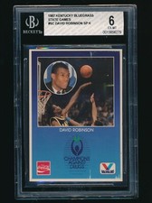 1987 Kentucky Bluegrass State Games rc #SC David Robinson SP K BGS 6 1st card