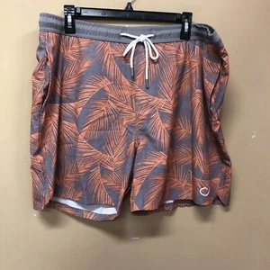 Reel Life Branson Trunk Swim Shorts Gray Orange Size XXXL NWOT - Picture 1 of 4