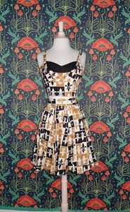 Trashy Diva Fleur De Lis New Orleans Saints Top Skirt Set Dress 2/4 XS - Picture 1 of 6