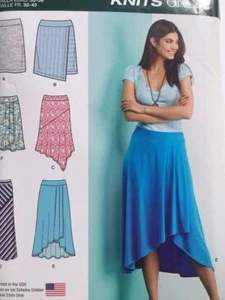 Simplicity Sewing Pattern 0820 1163 Misses Ladies Knit Skirts Size 14-22 UC - Picture 1 of 3