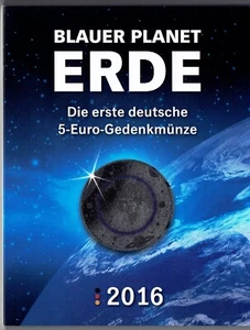 5 Euro Blauer Planet 2016 kompl. Satz A D F G J Deutschland Stg. Bankfrisch - Foto 1 di 2