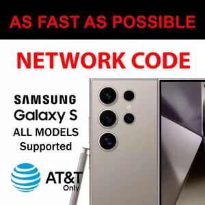 AT&T Network Code Samsung Galaxy S24 S23 S22 S21 S20 Plus Ultra - Picture 1 of 3