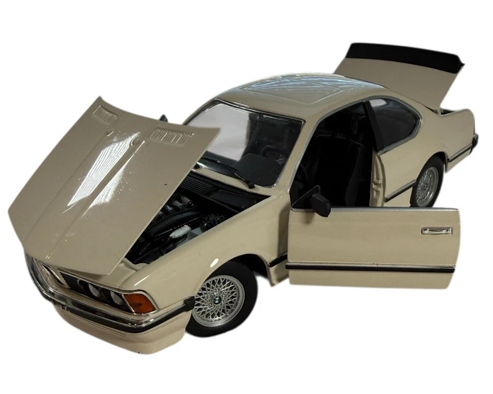 Anson 1/18 比例 1985 宝马 635csi E24 Coupe 压铸模型汽车白色 — 第 1/4 张图片