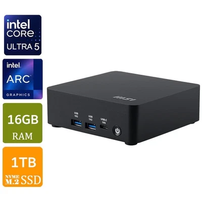 MSI Cubi NUC AI 1UMG v2 Ultra 5 125H 16GB RAM, 1TB SSD, W11P Mini PC - image 1 of 4