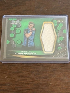 2024 Topps Graphite Tennis GREEN REFRACTOR RELIC ARTHUR RINDERKNECH # 11/75 - Picture 1 of 6