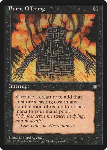 Burnt Offering NM/M Ice Age Black Interrupt Instant Mtg Magic English Regular  - Image 1 of 1