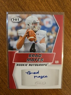 2019 Sage Hit Premier Draft - Rookie Autographs Brad Mayes #A8 (AU, RC) - Image 1 of 2