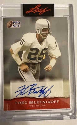 Juego Leaf Pro 2022 Fred Biletnikoff Pro Set Auto PSA-FB1 Foto 1 de 3