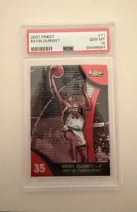 2007-08 Topps Finest #71 Kevin Durant Supersonics RC Rookie PSA 10 GEM MINT - Picture 1 of 2