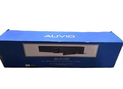 Altavoz barra de sonido Auvio 32" con sintonizador FM Apple iPod Dock sistema de audio de 100 vatios TV Foto 1 de 3