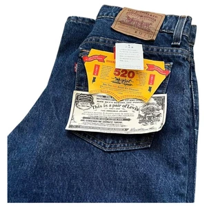 Levi’s 520 USA Made Straight Denim Jeans W31 L34 90s Vintage F/S - Picture 1 of 11