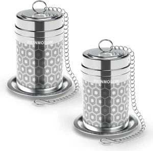 2-Pack Large Tea Infuser Stainless Steel Fine Mesh Loose Leaf Strainer - Picture 1 of 9