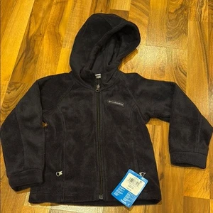 Columbia NWT black zip up hoodie kids XXS 4-5 - Picture 1 of 3