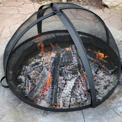 Tela de faísca de aço 30 pol fácil acesso Fire Pit por Sunnydaze - Imagem 1 de 4