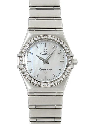 OMEGA Constellation Bezel Diamond 1476.71 White Ladies Used Watch #121010 - Image 1 of 4
