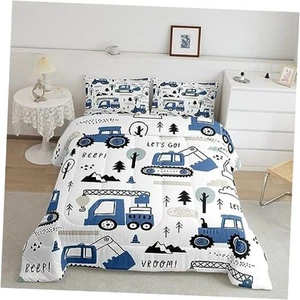 Construction Comforter Set for Kids Boys Equipment Trucks Twin Multi 05 - Picture 1 of 8