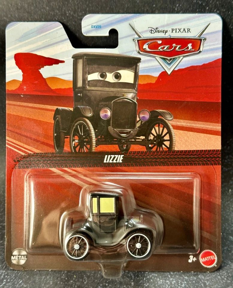 LIZZIE Disney Pixar CARS on a NICE CARD Tin Lizzie Ford Model T ** SHIPS FREE ** - Image 1 of 4