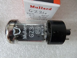 Mullard  GZ34 Code F32B2J2 Cu lined Anode NOS Valve Tube  Amplitrex Tested JL19B - Picture 1 of 4