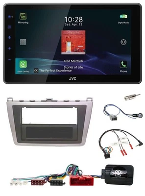 JVC DAB Lenkrad Bluetooth USB Autoradio für Mazda 6 08-12 silber schwarz - Bild 1 von 4