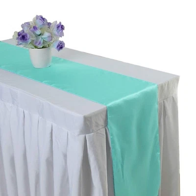 10 Pack Satin Table Runners - 12x108 Inch, Wedding & Party Decor,Bright & Smo... - Image 1 of 4