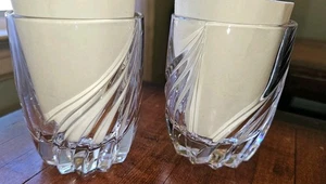 Lenox Cristal Doble Antiguo Diseño Corte Remolino - Juego de 2 Debut - Imagen 1 de 10