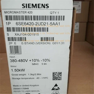 1PC Siemens 6SE6420-2UD21-5AA1 New In Box 6SE64202UD215AA1 Expedited Shipping - Picture 1 of 3