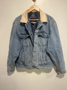 Vtg Rustler Denim Mens Sz L Jacket Blanket Lined Cowboy Trashed Distressed - Picture 1 of 8