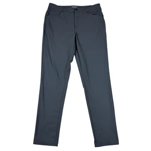 Pantalones VRST Hombres 36x34 (32.5) Carbón Ilimitado Delgado Chino Rendimiento Golf Usados en Excelente Condición - Imagen 1 de 10