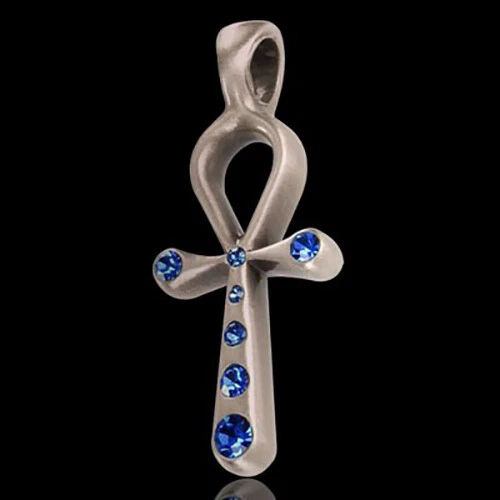 Colgante BICO Cristal Swarovski y Peltre - NEFERTITI - CR16 AZUL Foto 1 de 1