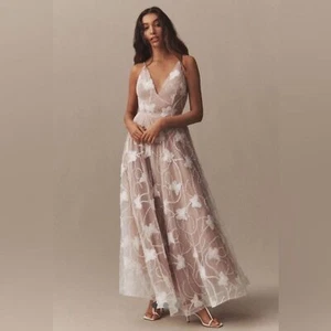 Helsi for Anthropologie Josephine sleeveless V-Neck 3D maxi dress size large NWT - Picture 1 of 16