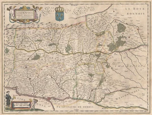 Landkarte "Lionnois, Wald, Beaviolois et Masconnois" (Rhône-Loiretal) Blau, 1645 - Bild 1 von 7