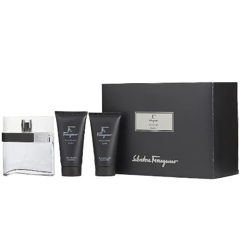 Juego de regalo F Black Salvatore Ferragamo de 3 piezas 3,4 oz + gel de ducha + bálsamo para después del afeitado Foto 1 de 1