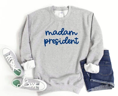 Madam President T-Shirt Sweatshirts Kamala Harris 2024 Vote Blue campaign shirts - Image 1 of 4