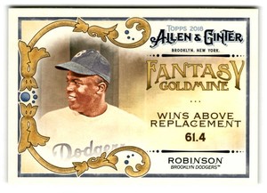 2018 Topps Allen & Ginter Fantasy Goldmine#FG-3 Jackie Robinson