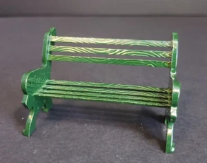 Banco da lavoro Holiday Time Babbo Natale villaggio di Natale panchina parco in metallo verde - Foto 1 di 7